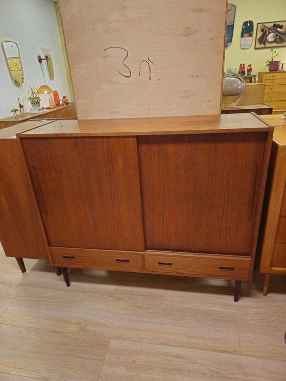 Image 1 of Credenza danese d'epoca Credenza in teak Armadio