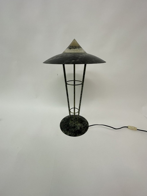 Lampada da tavolo conica Herda con design di metà secolo, anni '80