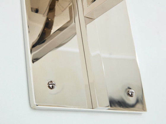 Image 1 of Claude Parent modernist nickel steel wall lights 1992 