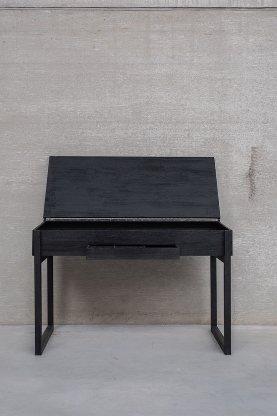 Image 1 of Black Oak Study Desk
