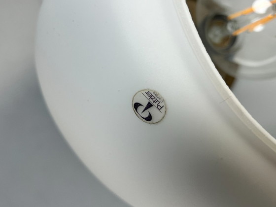 Image 1 of Vintage Opaline Hanglamp, Peill & Putzler Artichoke, 1970's