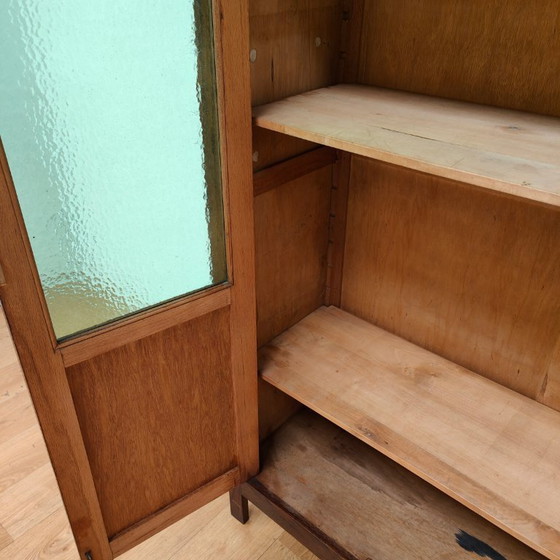 Image 1 of Bibliothèque murale vintage antique, armoire en porcelaine, vitrine.