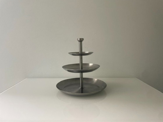 Image 1 of Minimalist stainless steel tiered stand – modern design
