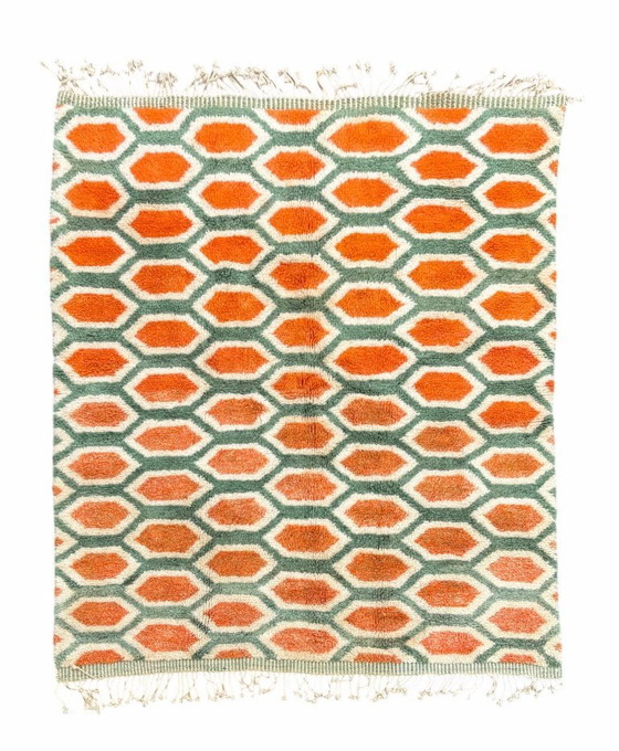Image 1 of Orange marokkanischen Teppich für moderne Innenraum Wohnzimmer-