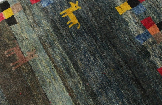 Image 1 of Original Persian carpet Gabbeh Ghashghai oriental carpet 198 cm x 108 cm old natural