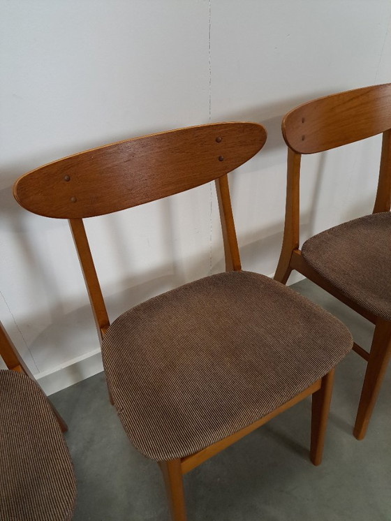 Image 1 of Set of 4 Deense teak Farstrup Møbler Model 210 eetkamerstoelen, dining chairs