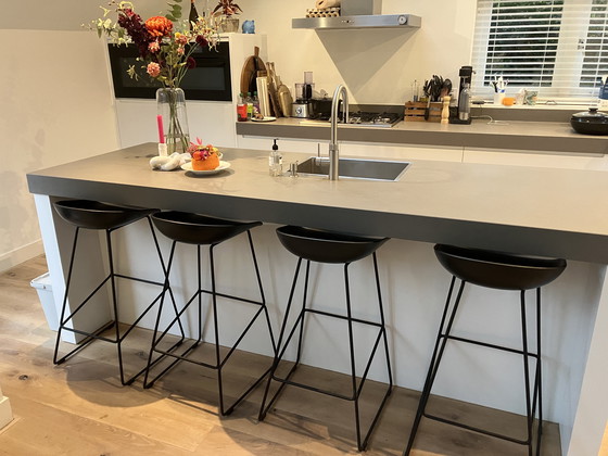 Image 1 of 4x HAY ABOUT A STOOL, BAR STOOLS, AAS38 (black)