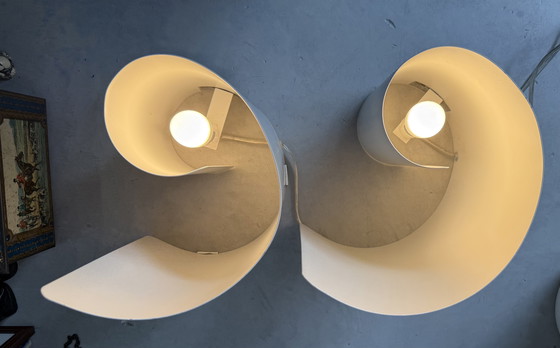 Image 1 of Set of 2 postmodern table lamps by Brilliant Leuchten (model 92760, also known as "Tessa")