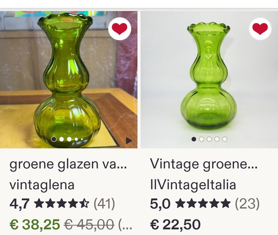 Image 1 of Set van 2 vintage vaasjes. Jaren 40
