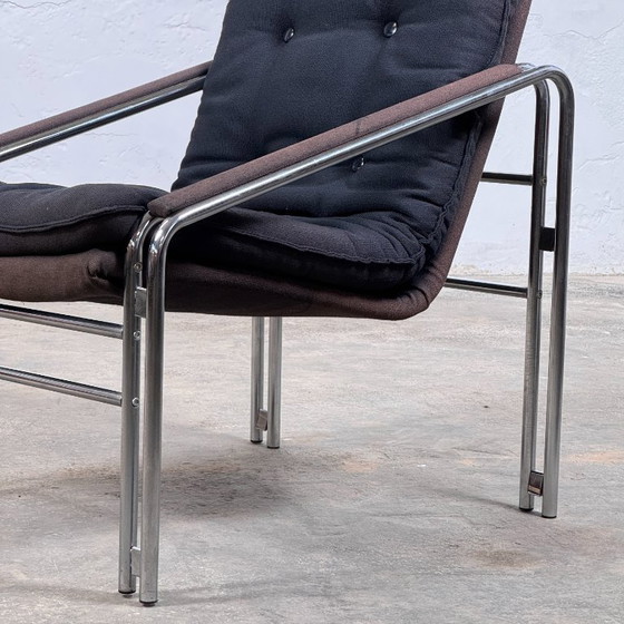 Image 1 of Pair of Bauhaus Style Mid-Century Armchairs