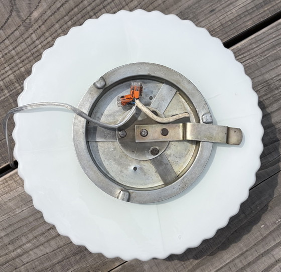 Image 1 of Vintage Glass Ceiling Lamp 30cm 1960s/1970s
