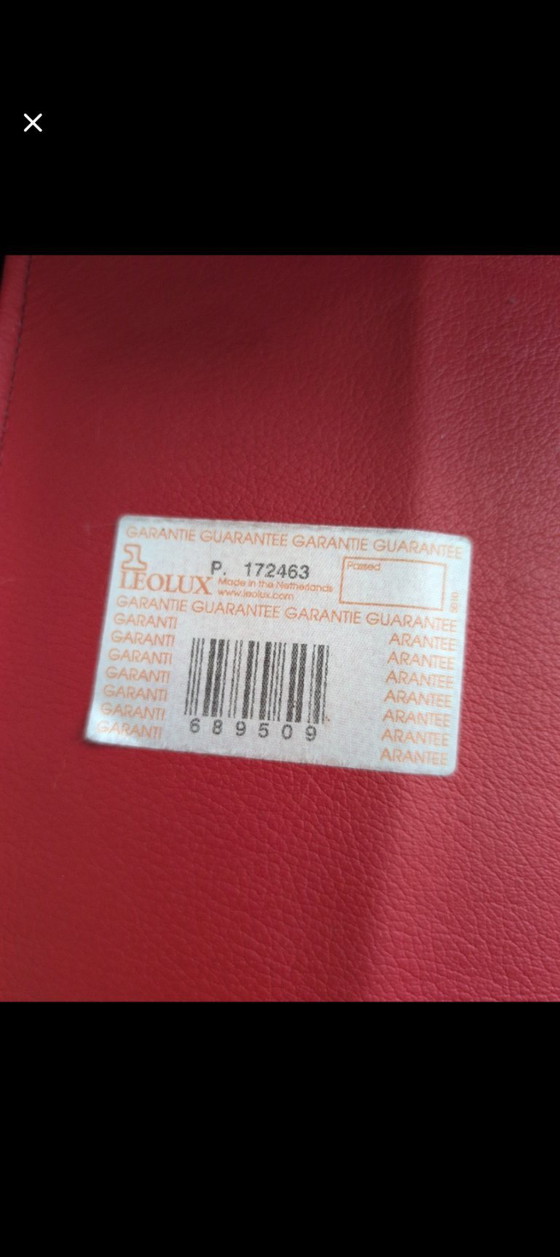 Image 1 of Leolux Papageno Designer-Sessel – rotes Leder – Originaletikett – Top-Design aus den Niederlanden