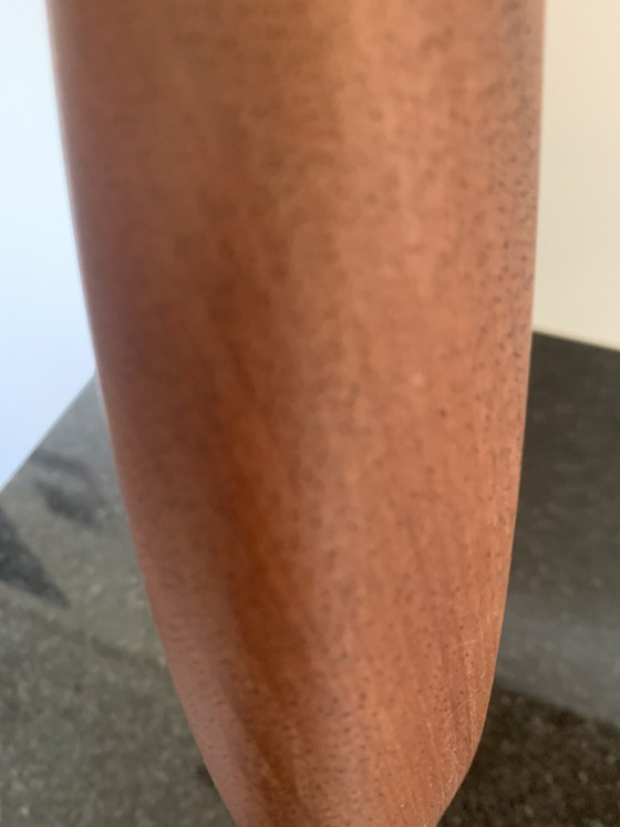 Image 1 of Grote Vintage Mahoniehouten Schaal – Ø 46 cm – Mid-Century Design