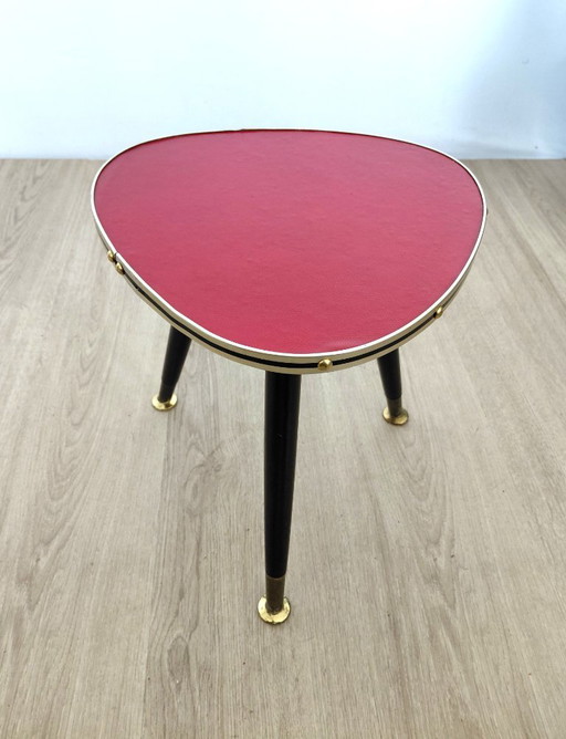 Fifties side table with red top