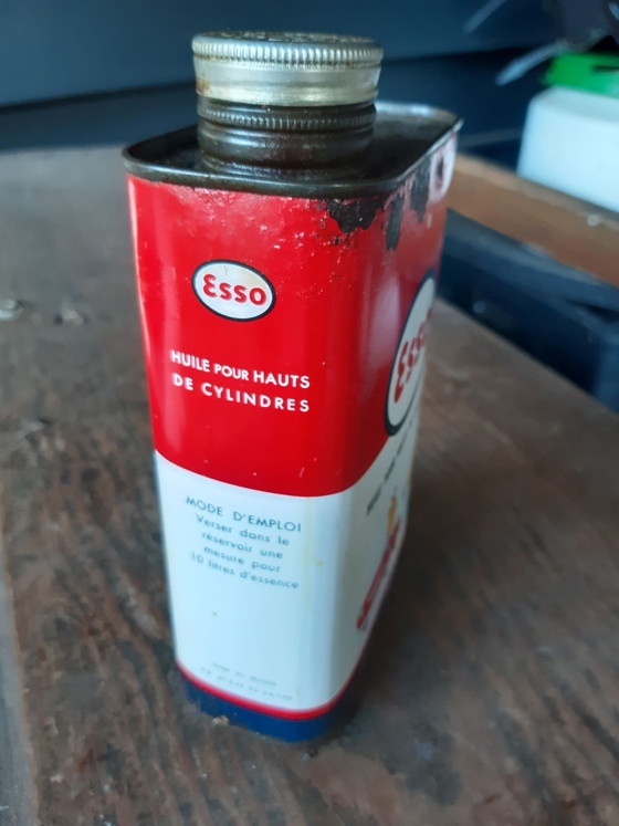 Lattina d'olio vintage Esso anni '50 – Decorazione, Metallo (photo 2 of 5)