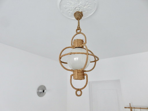 Audoux Minet, France, Suspension Light, 1950s-60s