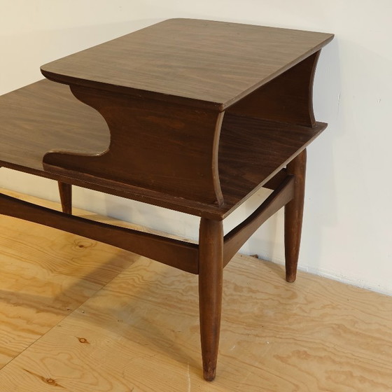 Image 1 of Table d'appoint vintage à 2 niveaux