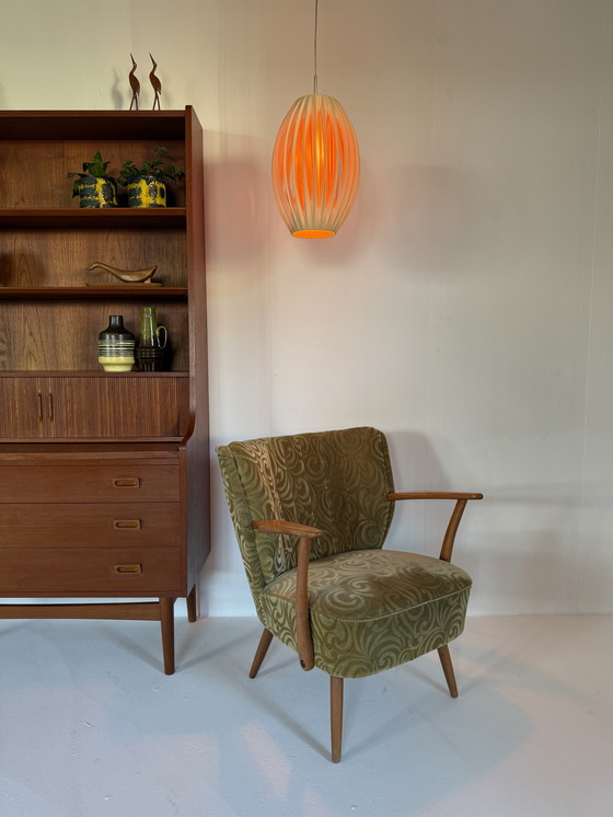 Image 1 of Lampada a sospensione vintage danese con stecche di plastica anni '70