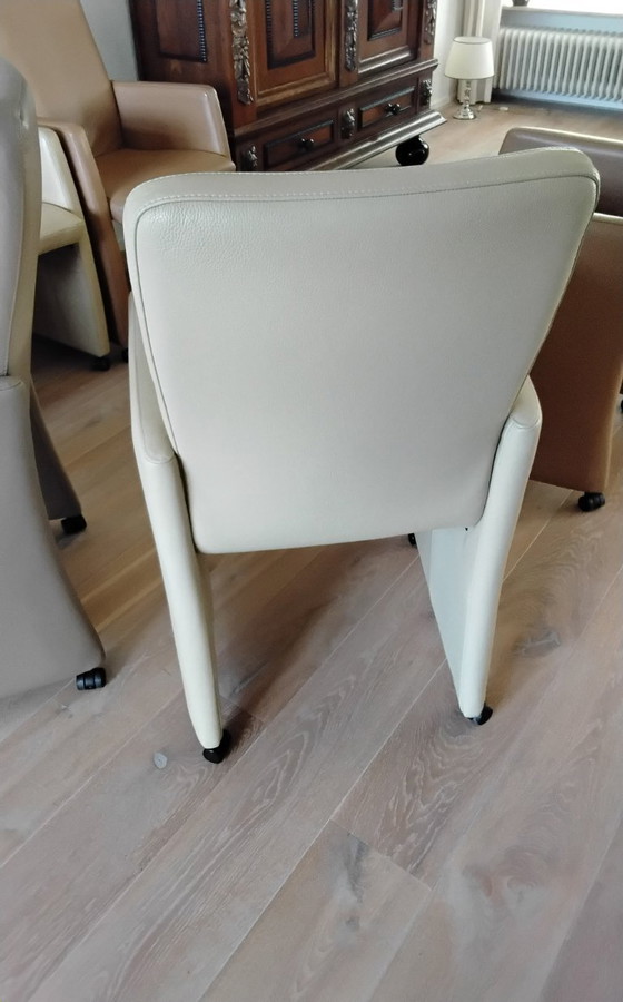 Chaises de salle à manger Chelsey 6 pièces – Leather, Metal (photo 9 of 10)
