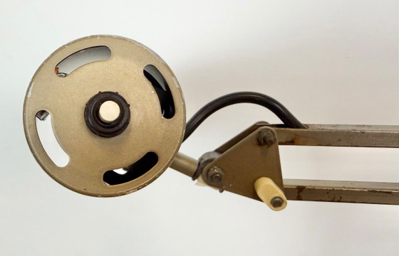 Vintage Brown Adjustable Architect Table Lamp, 1960s – Iron, Metal (photo 12 of 23)