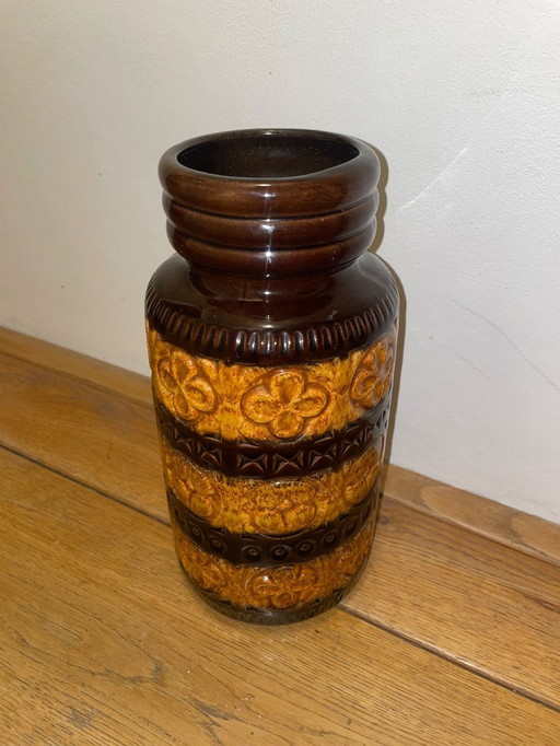 Vintage West Germany Vase 289-27 Brown/Orange 26x13cm