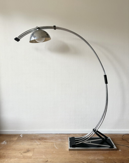 Art Deco, Maschinenzeitalter, Bogenlampe, Stehlampe