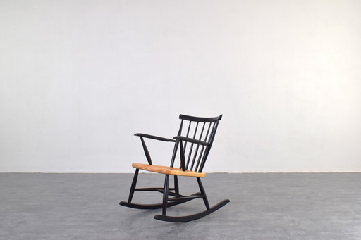 Fauteuil à bascule suédois Mid Century, années 1960