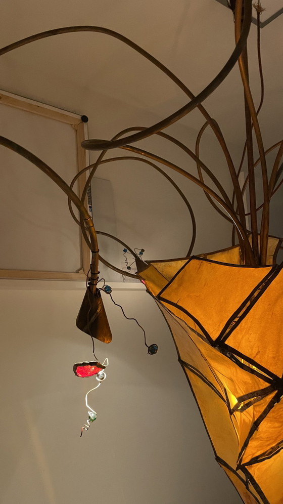Grande lampada a sospensione scultorea d'arte da ritirare – Lampade a sospensione, Rame, Plastica (photo 4 of 10)