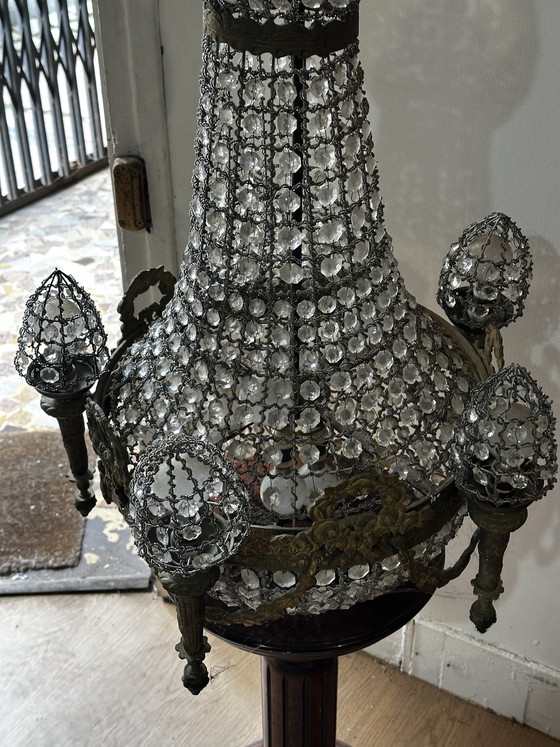 Image 1 of Kronleuchter im Stil Louis XVI. (Mongolfiere) – 19. Jahrhundert