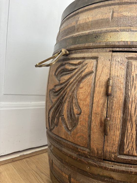 Image 1 of Antique Wooden Barrel Bar