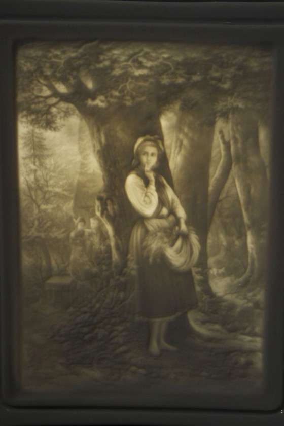 Image 1 of Lampada da notte vintage in porcellana Lithophane, metà del XX secolo, Limoges