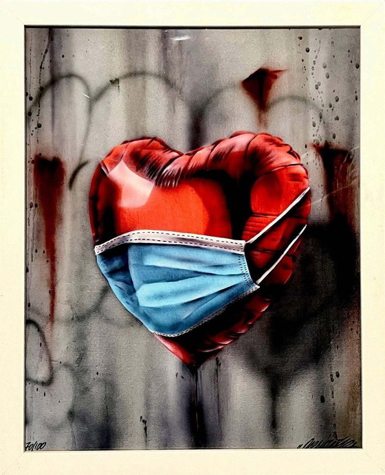 Image 1 of ONEMIZER - El amor es la clave - Litografía enmarcada del artista