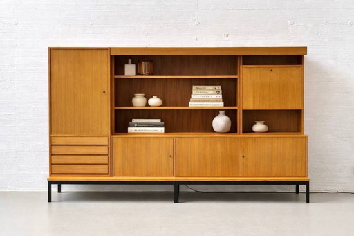 Woonkamermeubel uit het midden van de 20e eeuw, gemaakt van teakhout, Zwitserland, jaren 60.