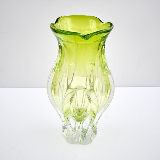 Vintage Art Glass Vase by Josef Hospodka, Czechoslovakia 1960s