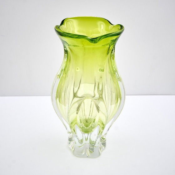Image 1 of Vintage Art Glass Vase by Josef Hospodka, Czechoslovakia 1960s