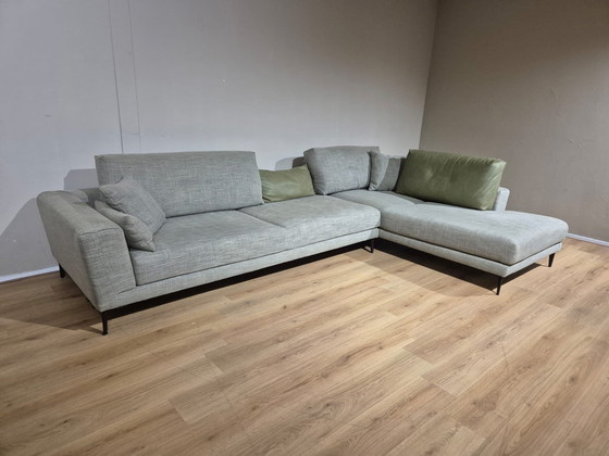 Image 1 of Montel Hampton - Corner sofa - Gray - Green - Fabric - Design