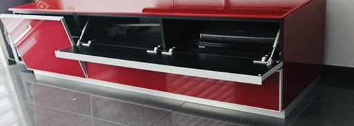 Stylish TV cabinet Catena - Deep red, robust & like new