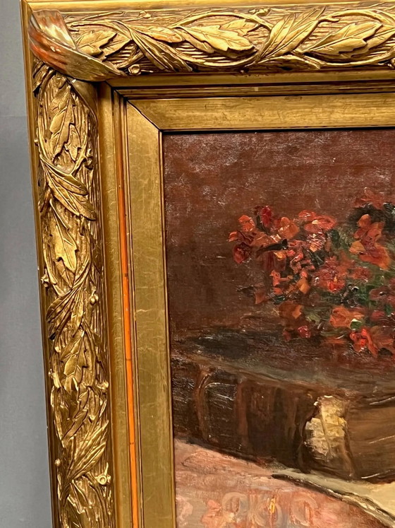 Mr. Van Der Borght. “Still life with flowers.” – Paintings & Drawings, Wood (photo 4 of 9)