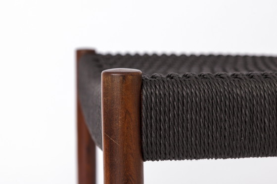 Image 1 of 1 van 2 Vintage Fristho Franeker Teak Stoel met Deens Koordweefsel - jaren 1960 Mid Century Modern Ontwerp