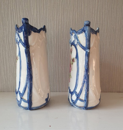 Pair of Art Nouveau porcelain vases–Gräfenthal? ca. 1900