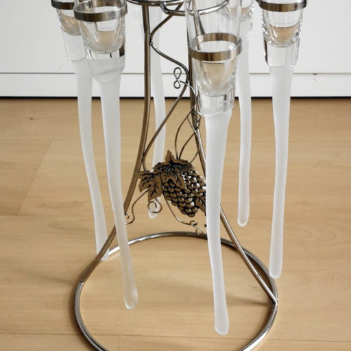 BICCHIERI DA CHAMPAGNE VINTAGE CON SUPPORTO