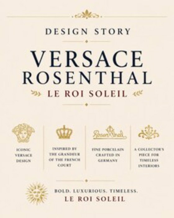 Piatto in Porcellana Versace Rosenthal “Le Roi Soleil” – 31 cm, 1995 – Decorazioni murali, Ceramic (photo 3 of 9)
