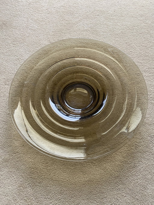 Grande fruttiera in vetro Art Déco (1920-1935) U
