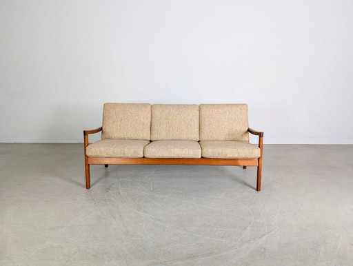 Midcentury sofa France & Søn Couch Ole Wanscher three-seater teak2