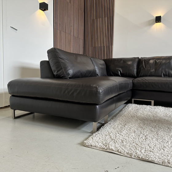 Image 1 of Natuzzi hoekbank leer