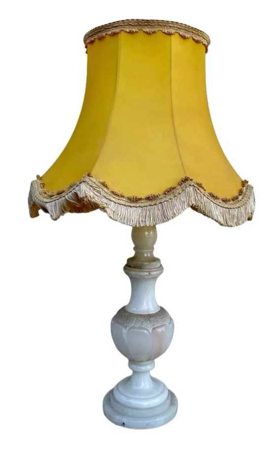 Image 1 of Large antique alabaster lamp