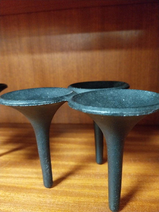 Image 1 of 2 x Jens Quistgaard 1970's candlesticks 3 candles