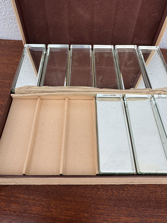 Image 1 of Art Deco messenhouder van spiegelend kristal