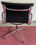 Vitra Eames EA 108 conference chair in black hopsak - chrome