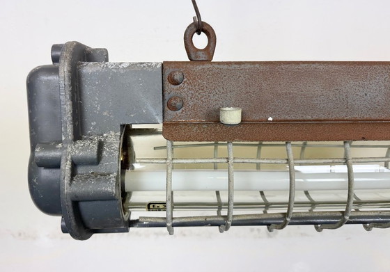 Image 1 of Lampada a sospensione industriale grigia di Elektrosvit, anni '70